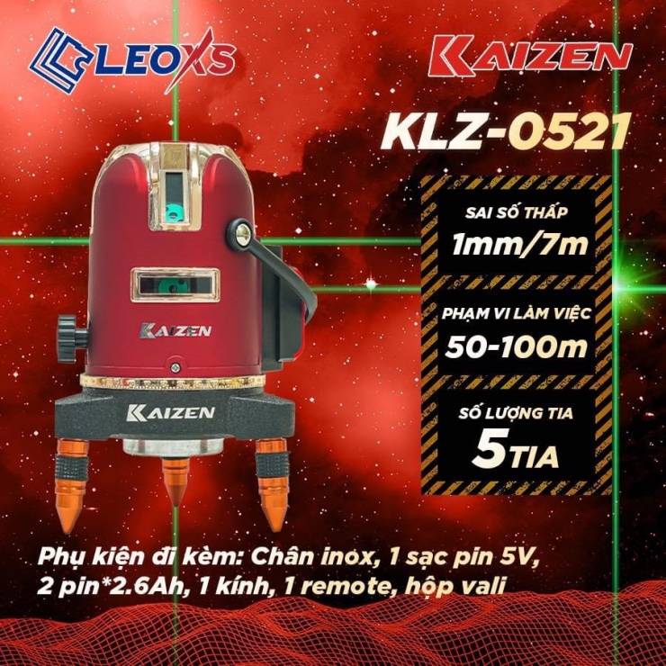 Máy cân mực 5 tia xanh Kaizen KLZ-0521