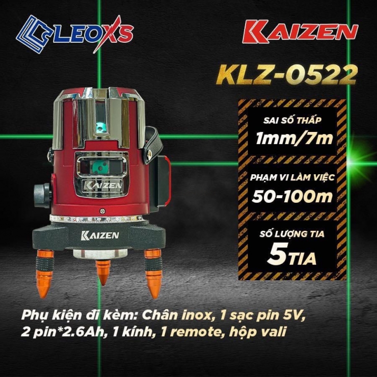 Máy cân mực 5 tia xanh Kaizen KLZ-0522