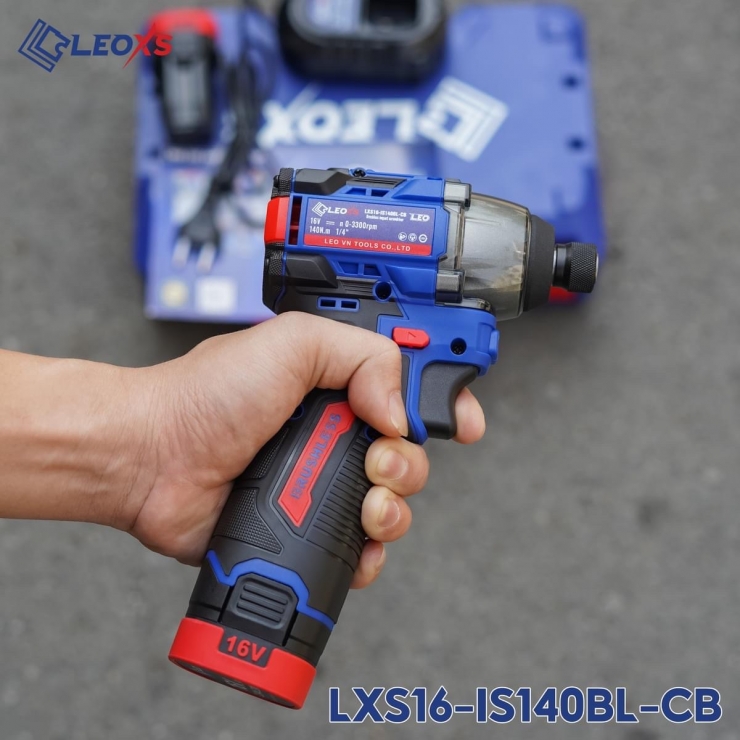 Combo máy bắt vít Pin 16V LEOxs LXS16-IS140BL 