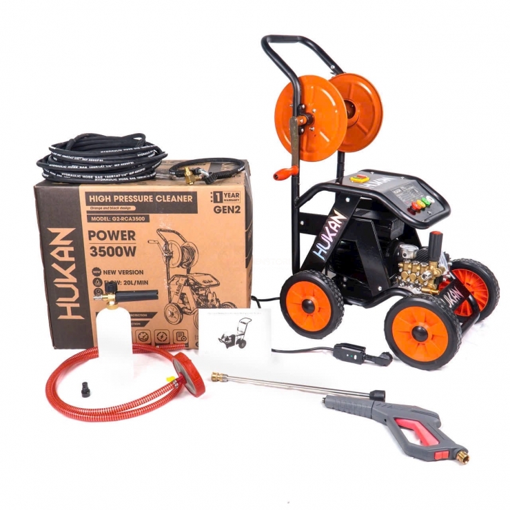 Máy rửa xe chuyên nghiệp Hukan G2-RCA3500 ( có chỉnh áp , xe đẩy )