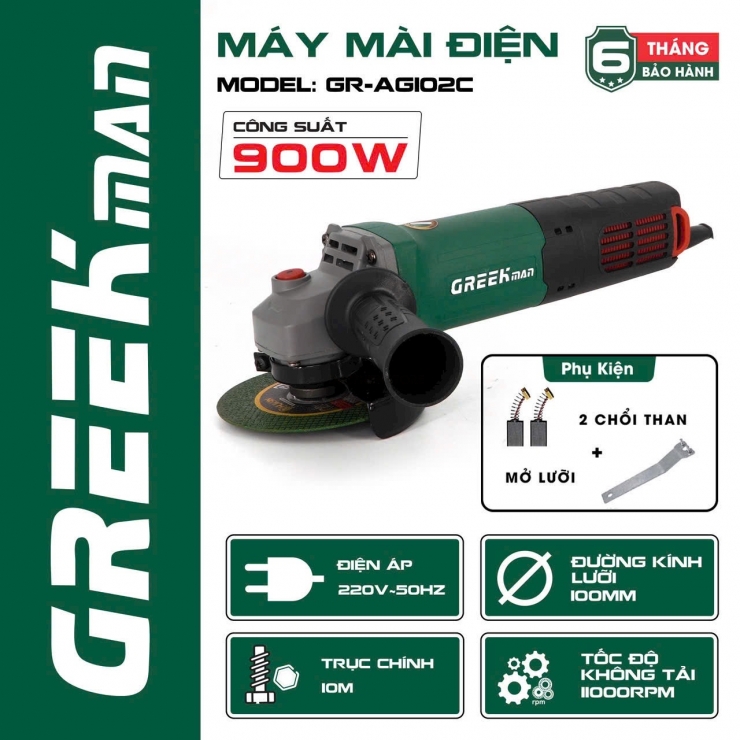 Máy mài góc 900W Greekman GR-AG102C