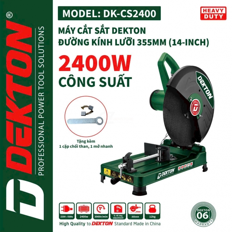 Máy cắt sắt 2400W Dekton DK-CS2400 ( chuyên  thợ xây dựng )