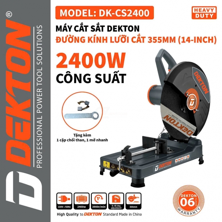 Máy cắt sắt 2400W Dekton DK-CS2400 ( chuyên  thợ xây dựng )