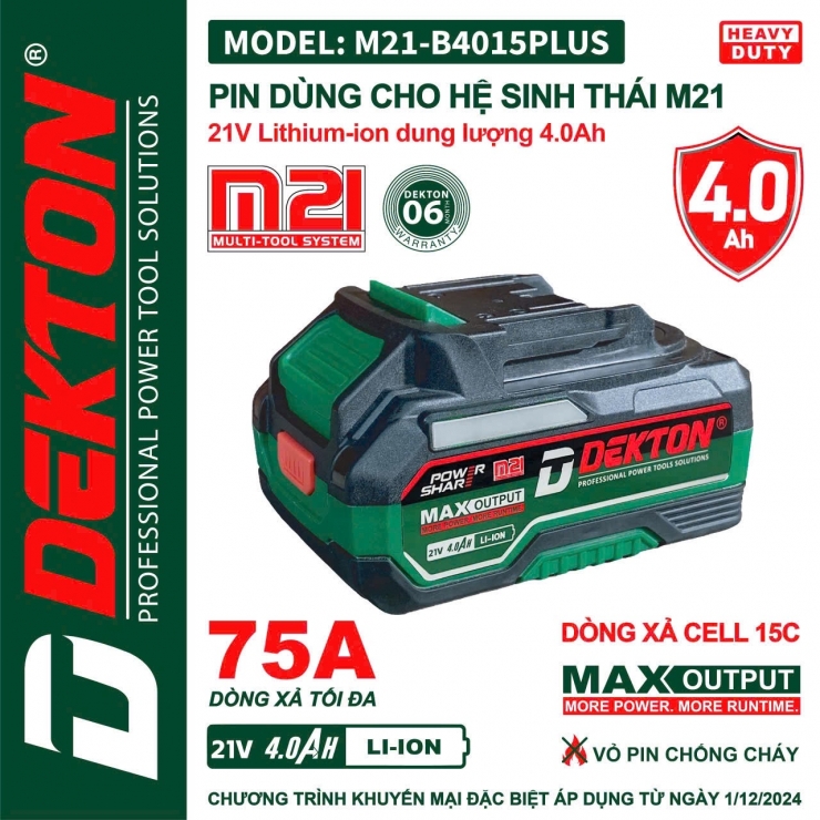 Máy cắt nhôm Pin 21V Dekton M21-CN210PLUS