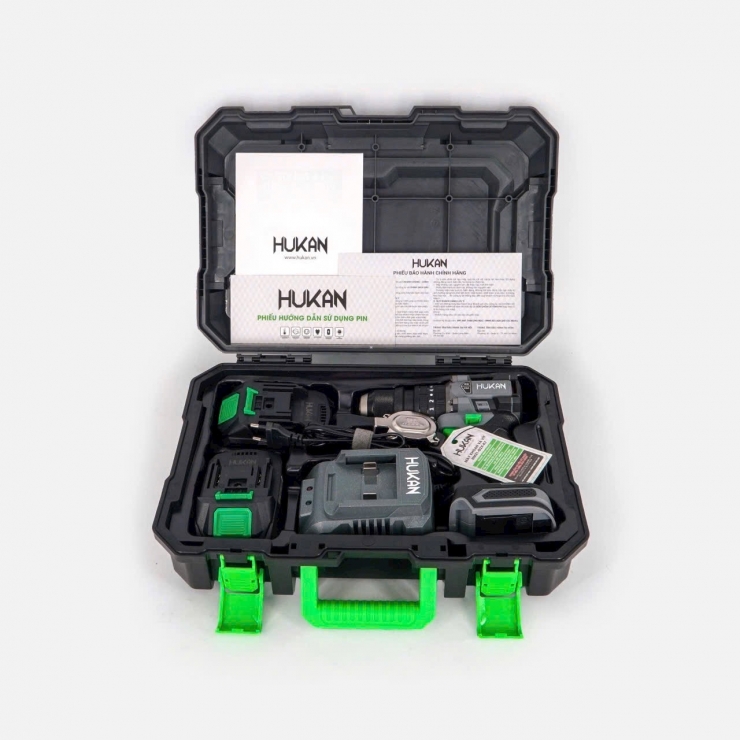 Máy khoan Pin 10mm Hukan HK-G2C-K7 ( 2 trong 1 )