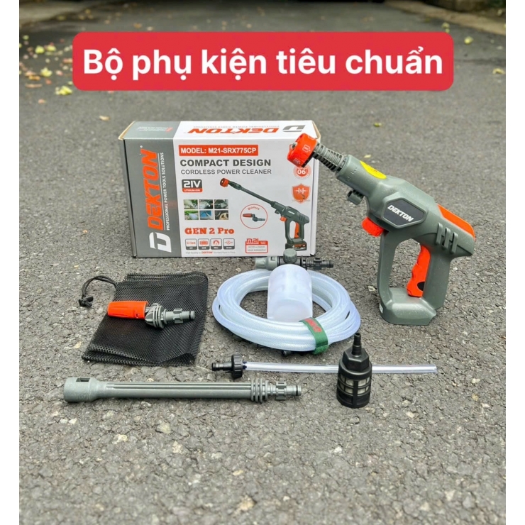 Máy rửa xe Pin 21V Dekton M21-SRX775CP Gen 2