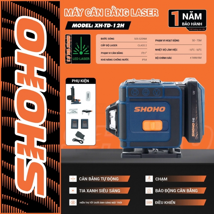 Máy cân mực 12 tia xanh SHOHO XH-TD-12H 