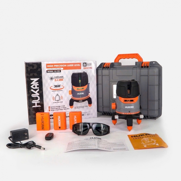 Máy cân bằng Laser 5 tia xanh Hukan G1-T99