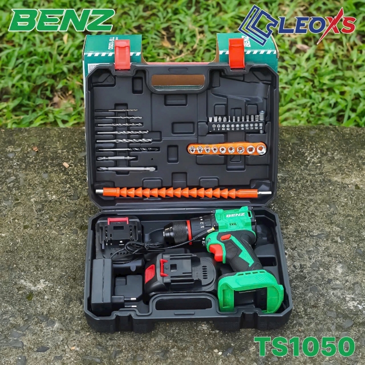 Máy khoan 10mm Pin 21V BENZ TS1050 Brushless ( kèm phụ kiện 30 chi tiết )