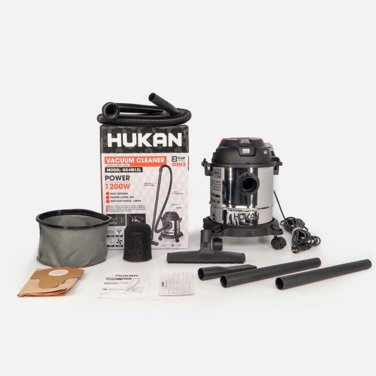 Máy hút bụi 12 lít Hukan G2-HB12L ( Hút Khô & Nước )