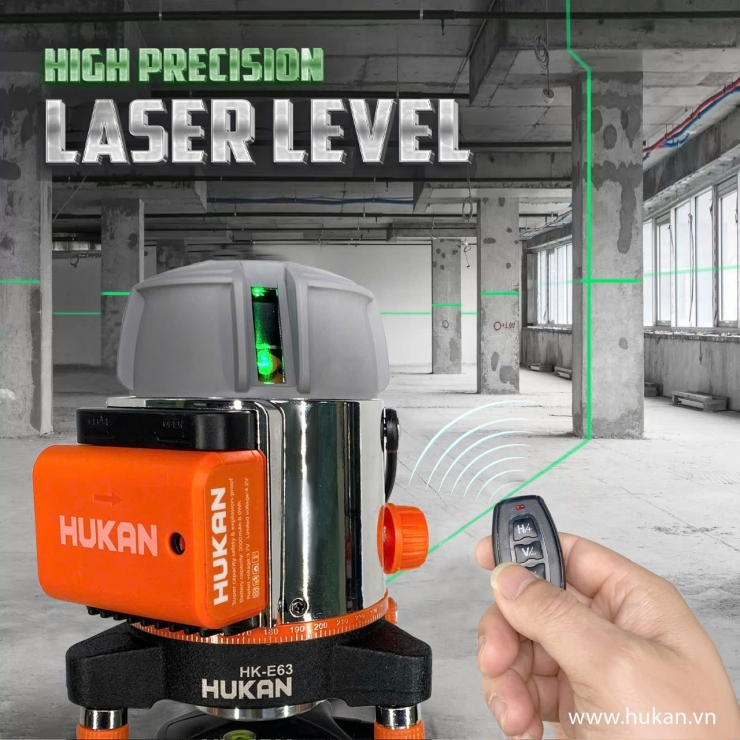 Máy cân bằng Laser 5 tia xanh Hukan HK-E63