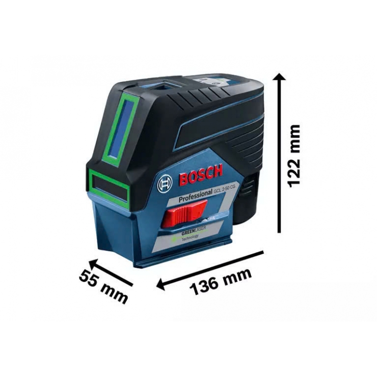 Máy cân bằng Laser 2 tia xanh Bosch GCL 2-50 CG Professional