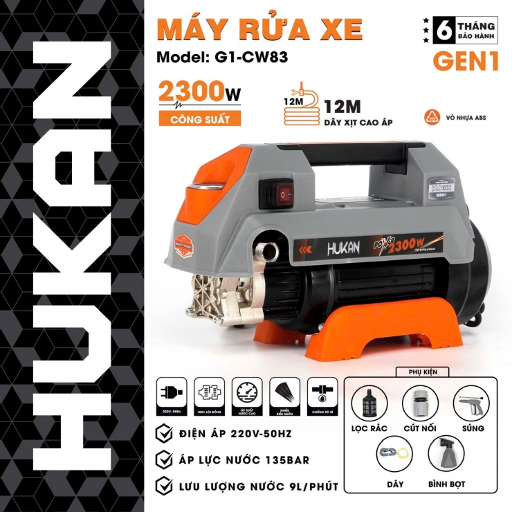 Máy rửa xe 2300W Hukan G1-CW83 