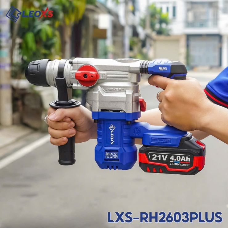 Máy khoan đục Pin 21V LEOxs LXS-RH2603Plus  dòng Hammer