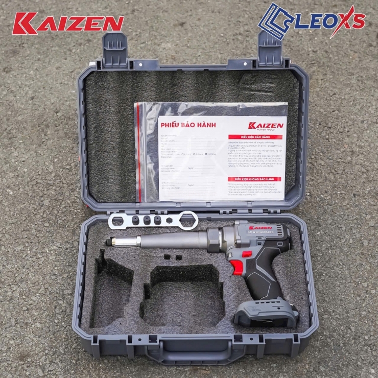 Máy rút rive Pin 21V Kaizen KZ-RG10000N Brushless (Φ) 2.4 - 4.8mm