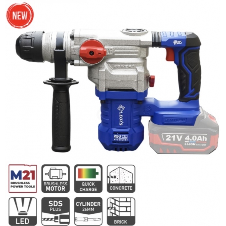 Máy khoan đục Pin 21V LEOxs LXS-RH2603Plus  dòng Hammer