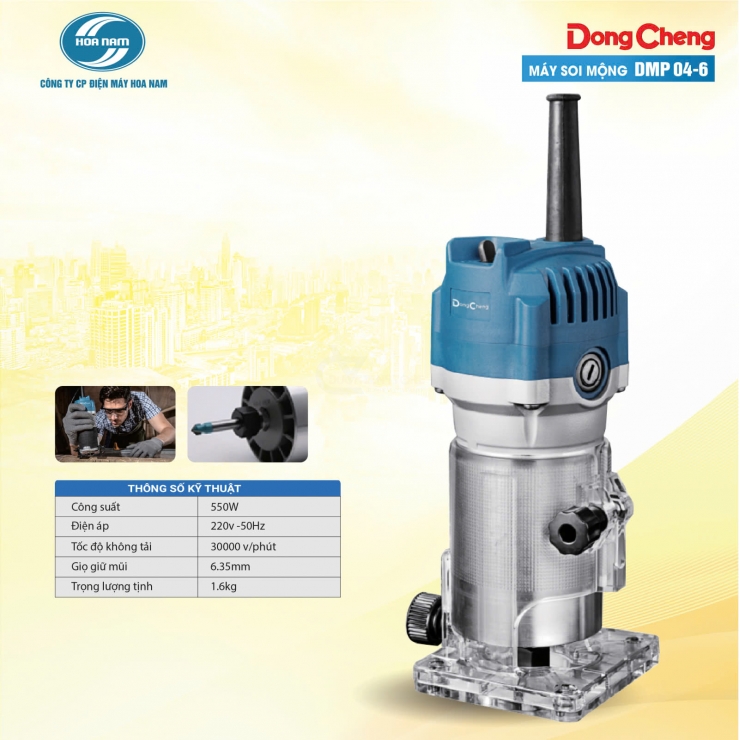 Máy soi mộng 6mm Dongcheng DMP04-6 550W