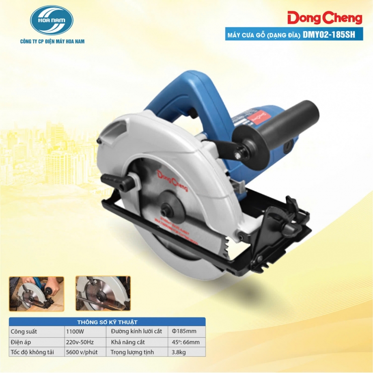 Máy cưa đĩa 185mm Dongcheng DMY02-185SH