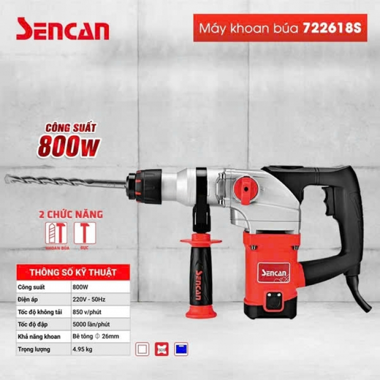 Máy khoan động lực 14mm Sencan 722618S