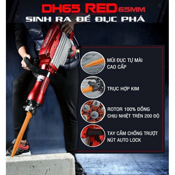 Máy đục 30mm Makute DH65 hammer 2200W