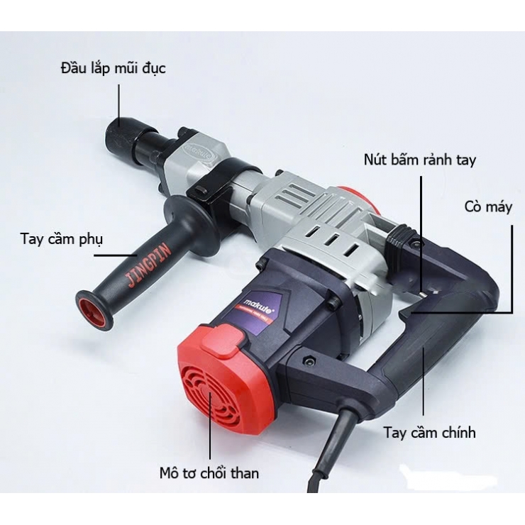 Máy đục bê tông 17 ly Makute DH35 1900W