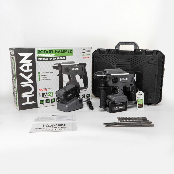 Máy khoan động lực Pin 21V Hukan HK-HK2900BL Gen2