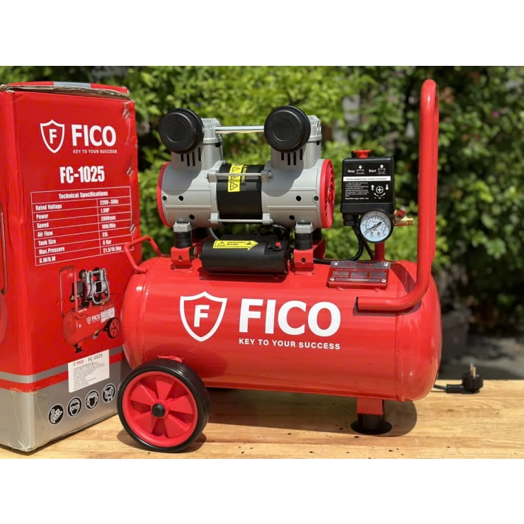 Máy nén khí không dầu 25 lít FICO FC-1025