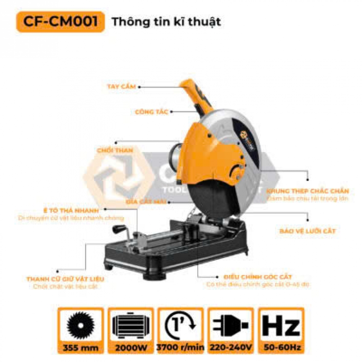 Máy cắt sắt 355mm Coofix CM-001 2000W