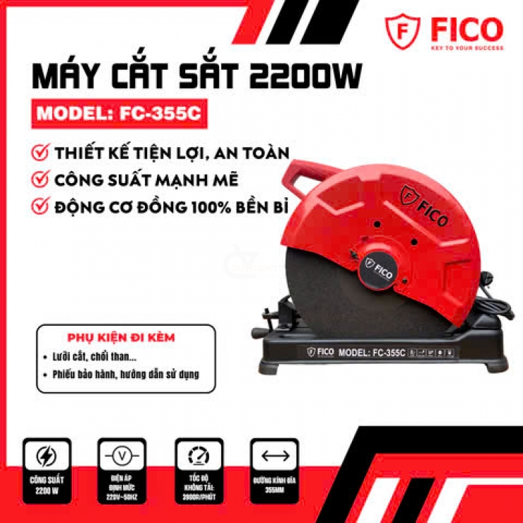 Máy cắt sắt bàn 2200W FICO FC-355C