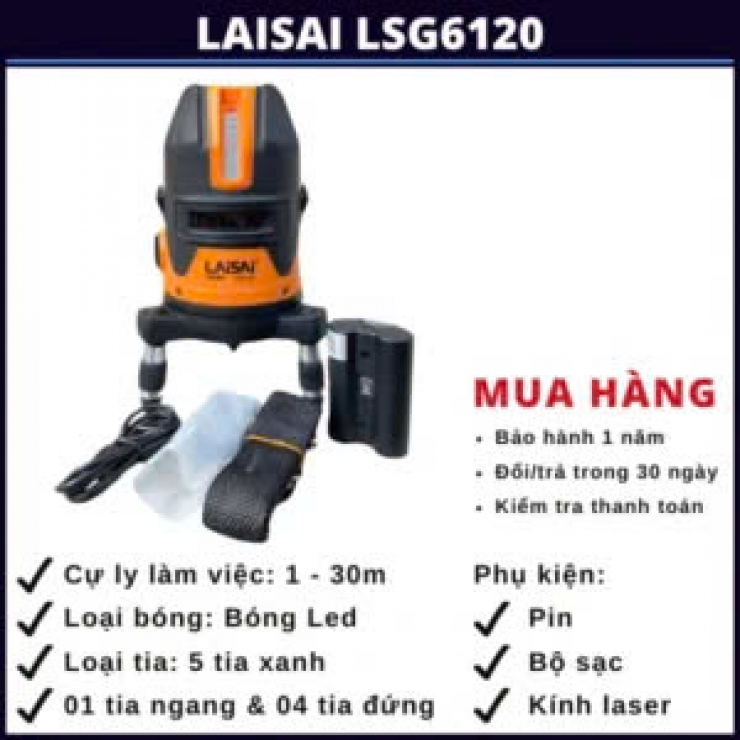Máy bắn cốt Laser 5 tia xanh Laisai LSG6120