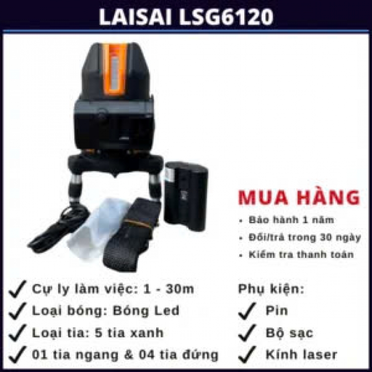 Máy bắn cốt Laser 5 tia xanh Laisai LSG6120