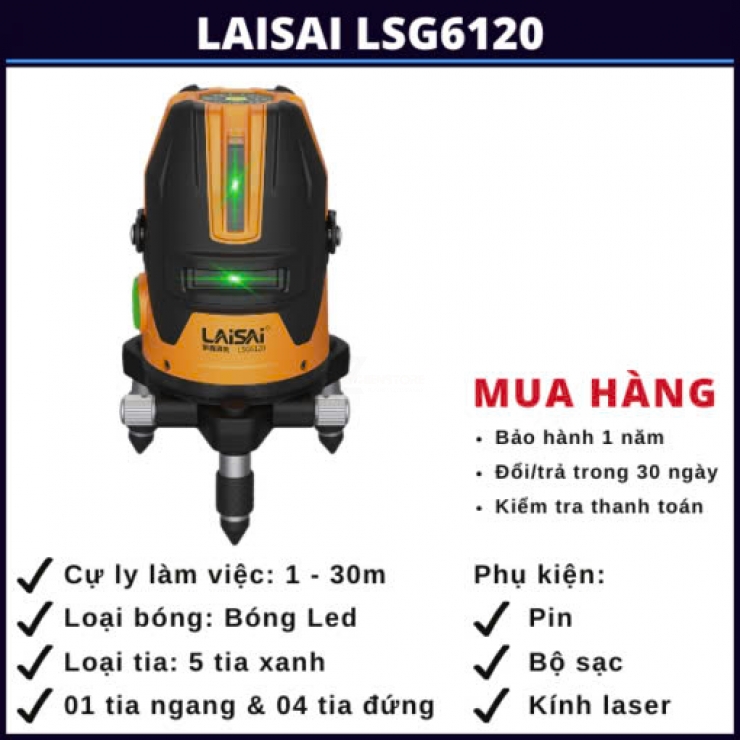 Máy bắn cốt Laser 5 tia xanh Laisai LSG6120