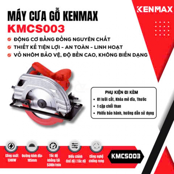 Máy cưa gỗ 185mm Kenmax KMCS003 