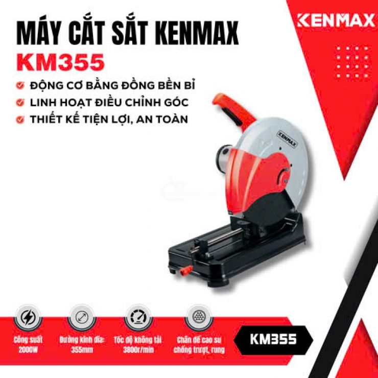 Máy cắt sắt bàn 2000W Kenmax KM355