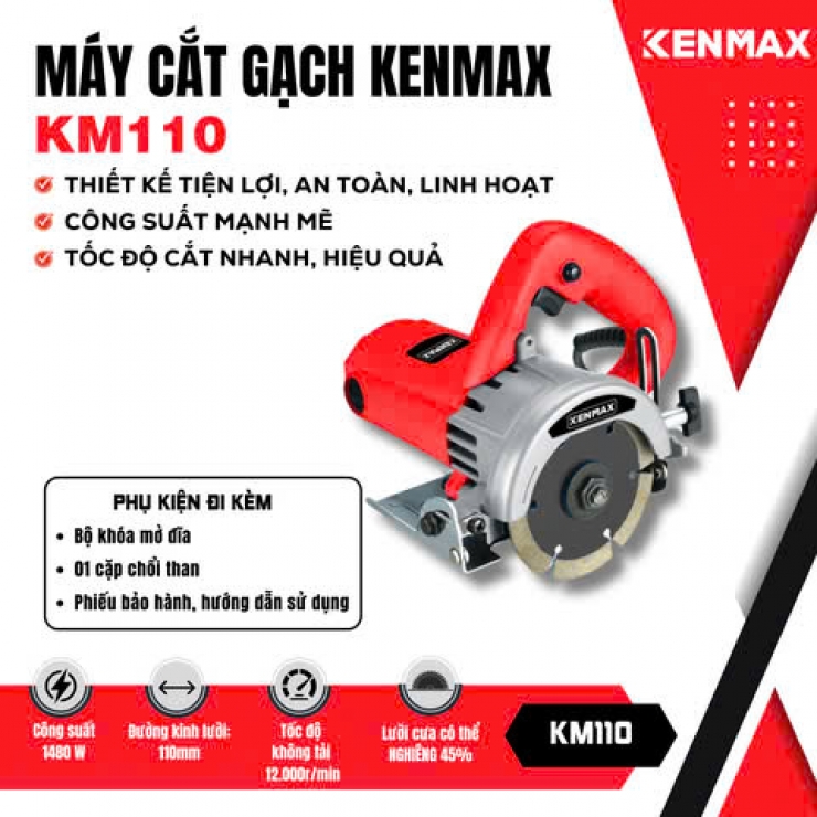 Máy cẳt gạch 1480W Kenmax KM110