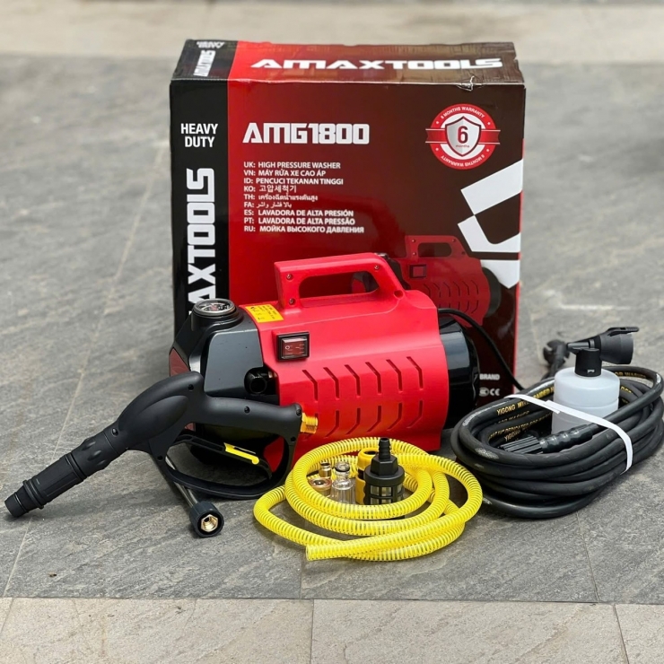 Máy rửa xe 2850W Amaxtools AMG1800