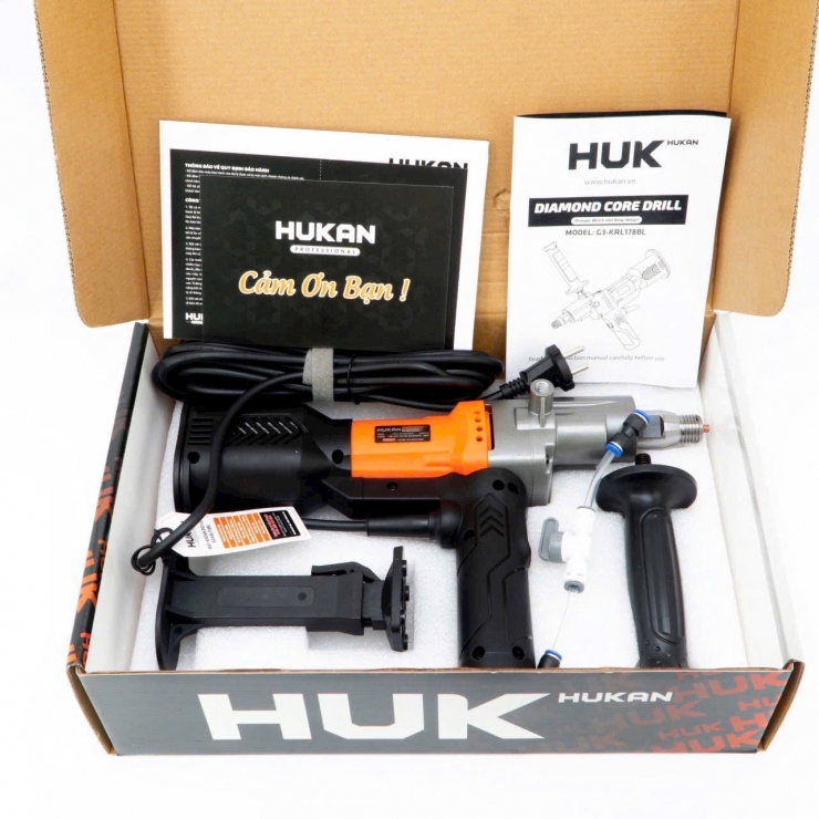 Máy khoan rút lõi 3900W Hukan G3-KRL178BL ( Bruhless , Antikick Back )