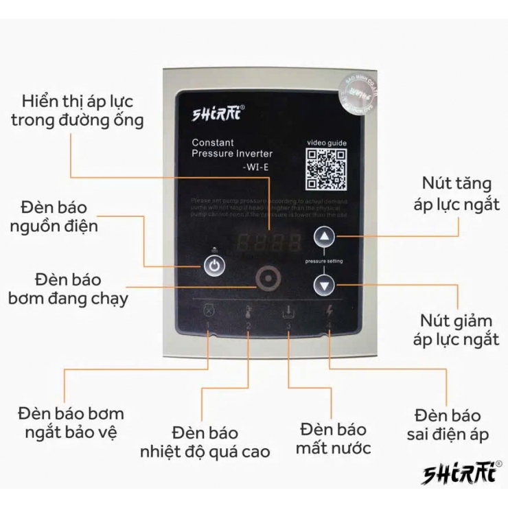 Máy bơm tăng áp biến tần 600W Shirai IJLm 600AP Inverter