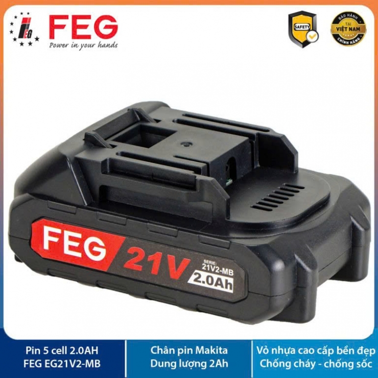 Pin 21V 2.0Ah Feg EG21V2-MB