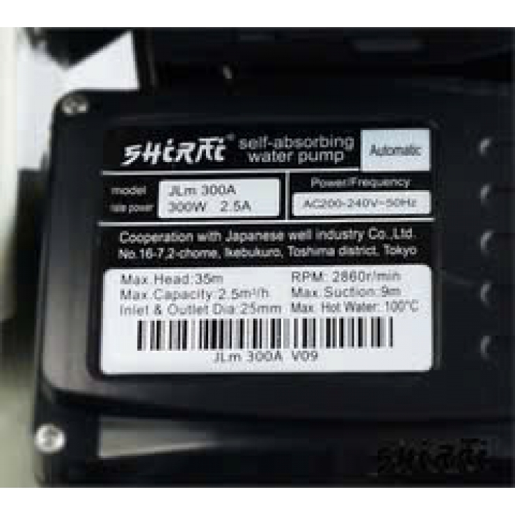 Máy bơm tăng áp điện tử 300W Shirai JLm 300A