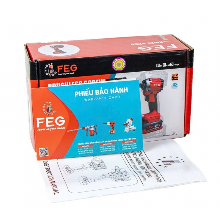 Máy bắn vít Pin 21V 250Nm Feg EG-AM21-S250