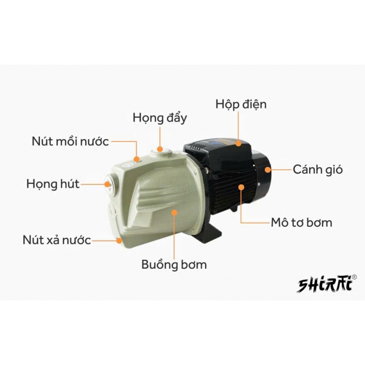Bơm đầu lợn đẩy cao 30m Shirai JLm 120-400S