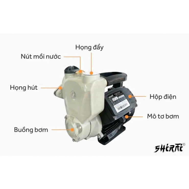 Máy bơm nước đẩy cao 65m Shirai JLm 1500