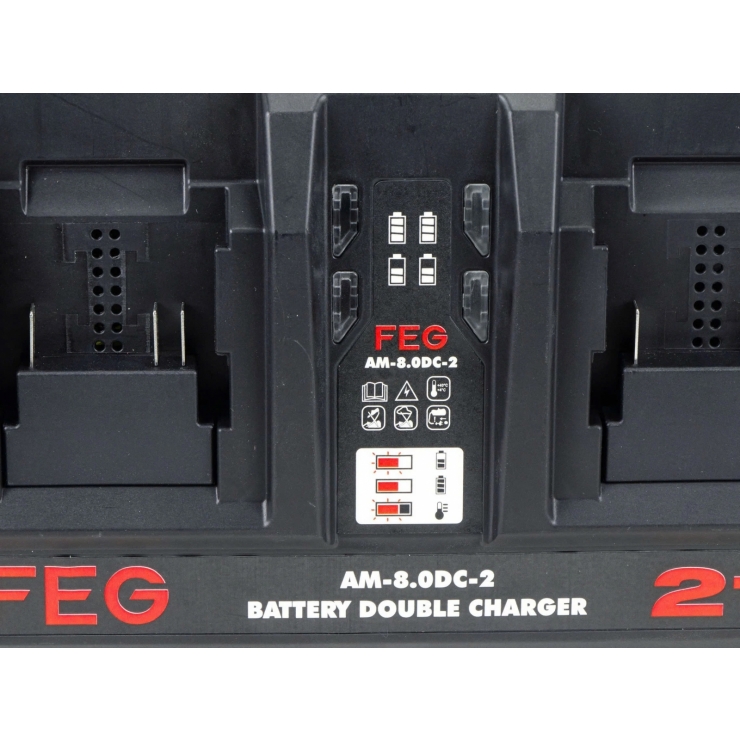 Đế sạc đôi 21V Feg EG-AM-8,0DC-2 chân Pin thông dụng M21