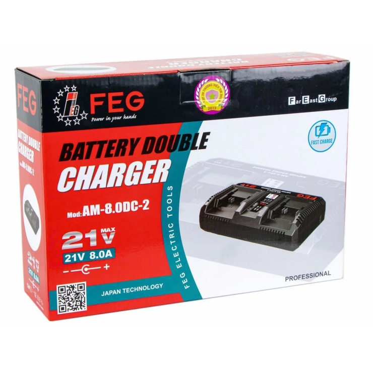 Đế sạc đôi 21V Feg EG-AM-8,0DC-2 chân Pin thông dụng M21