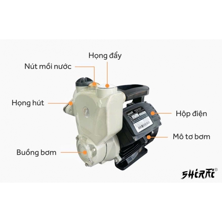 Máy bơm nước đẩy cao 30m Shirai JLm 200