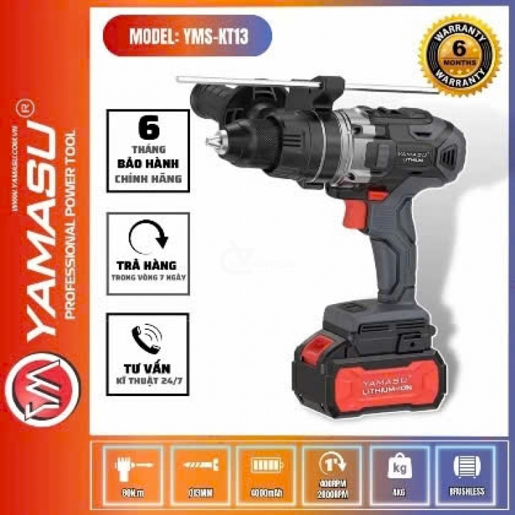 Máy khoan Pin 20V Yamasu YMS-KT13 Brushless