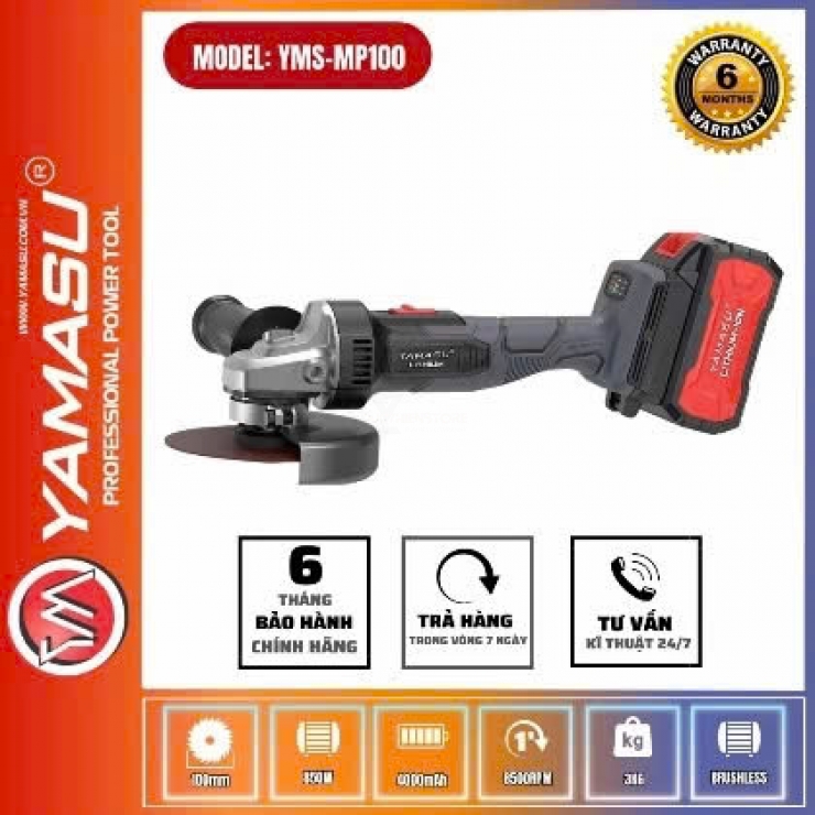 Combo máy mài Pin 20V Yamasu YMS-MP100 Brushless