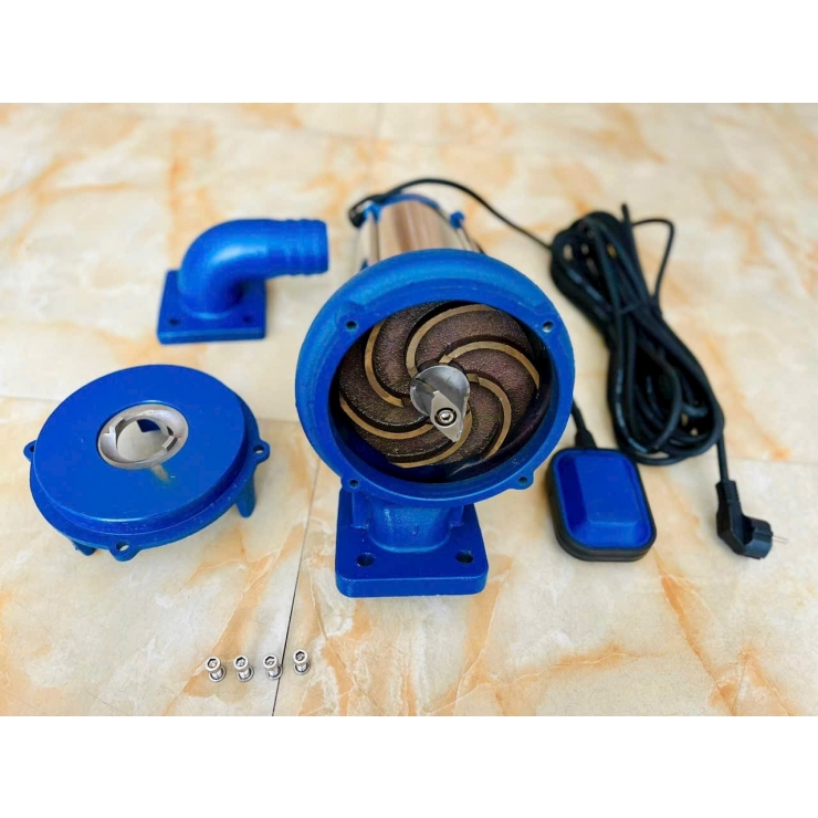 Máy bơm chìm nước thải 1.1kW Happy HCT1100 lưỡi cắt rác & phao