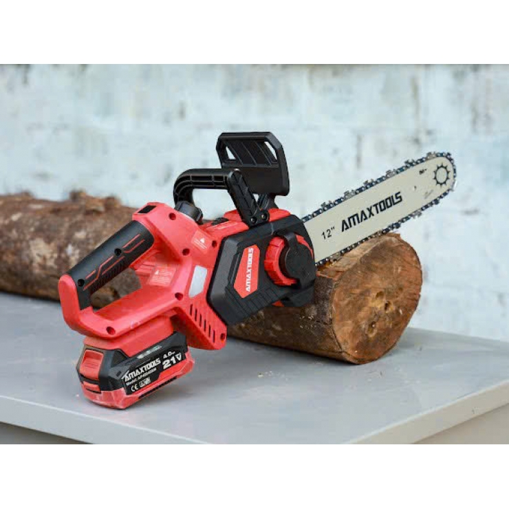 Thân cưa xích 12inch dùng Pin 21V Amaxtools ACX305-SM Brushless
